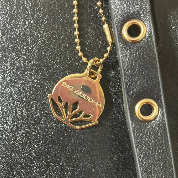 Big Buddha Elegant Black Leather Tote Bag - Picture 2 of 7